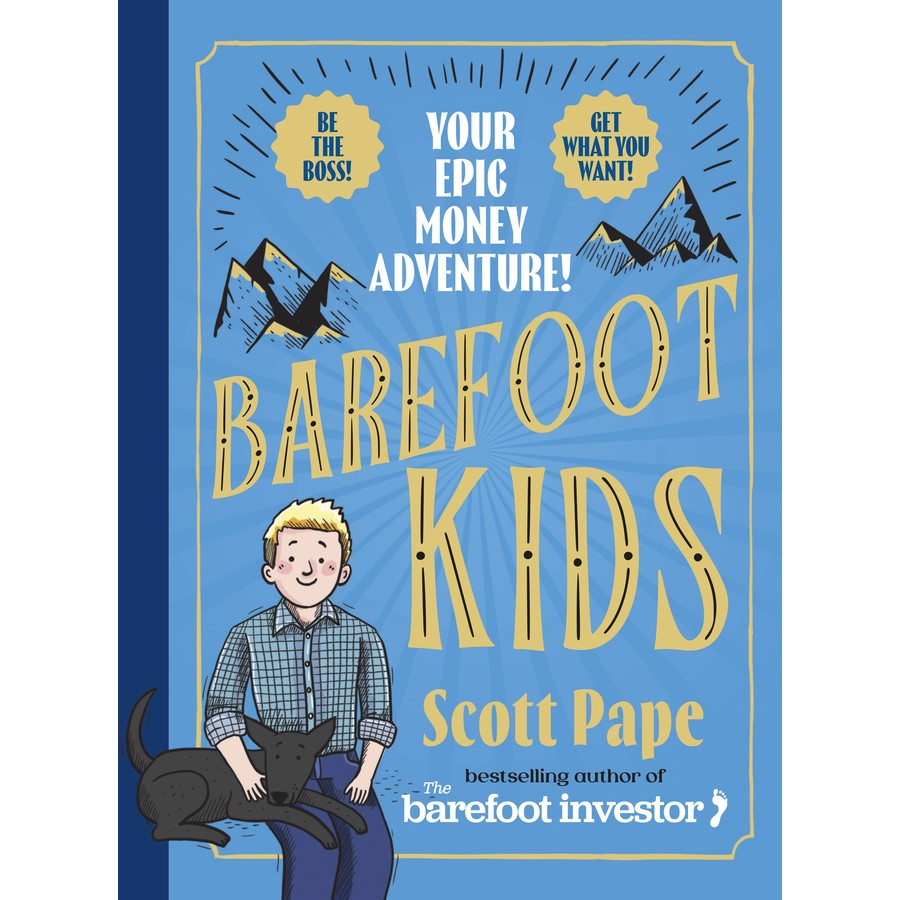 Barefoot kids book cover. A kids book about money